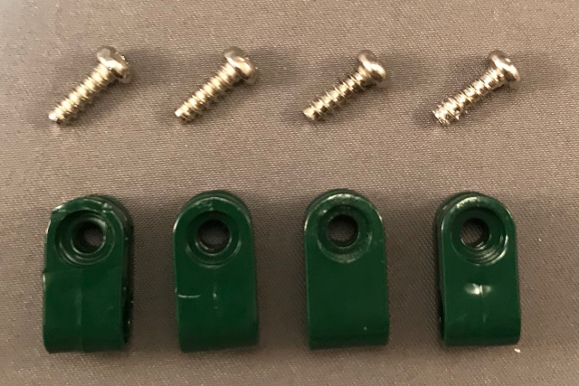 Gloss Forest Green Acrylic mini facemask clips